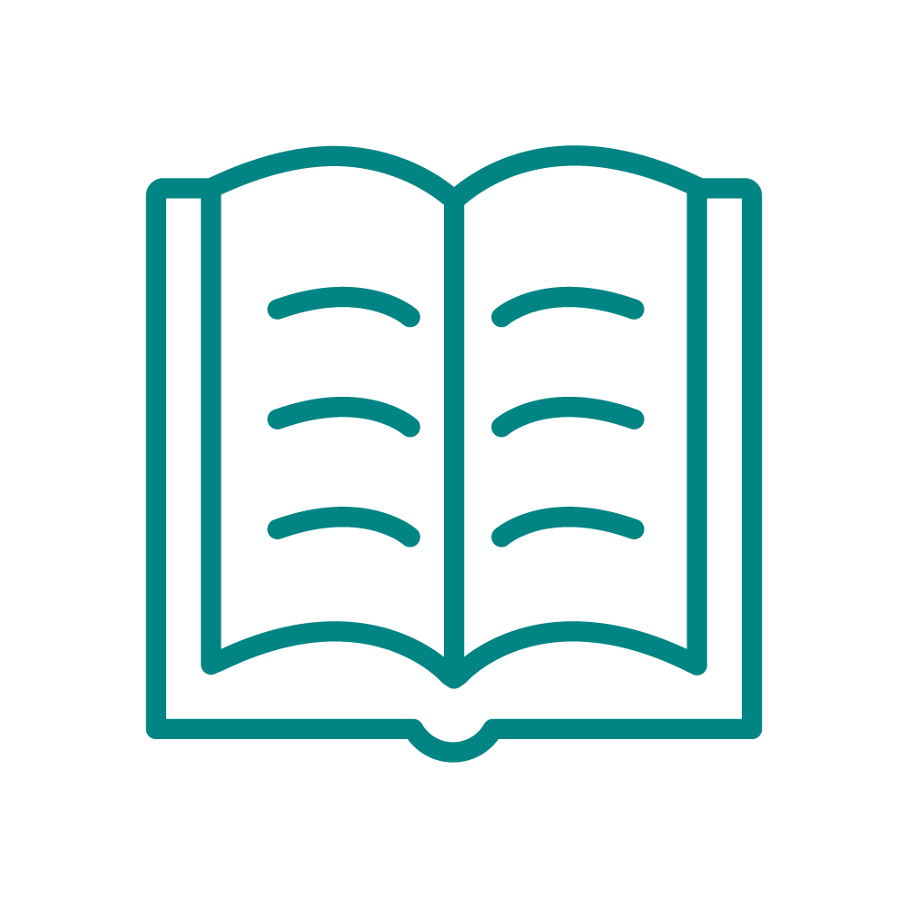 Teal book icon