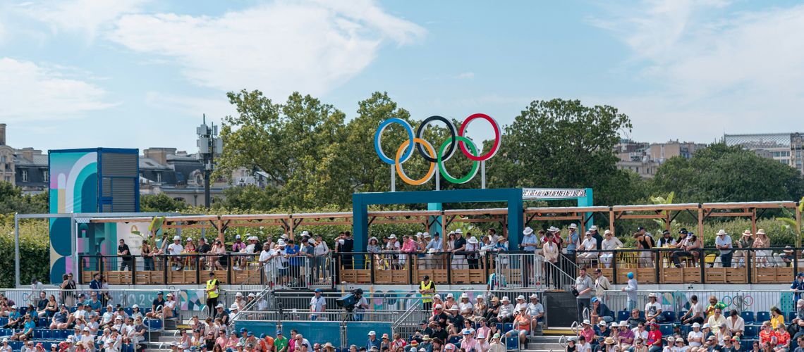 A large group of people at the olympics